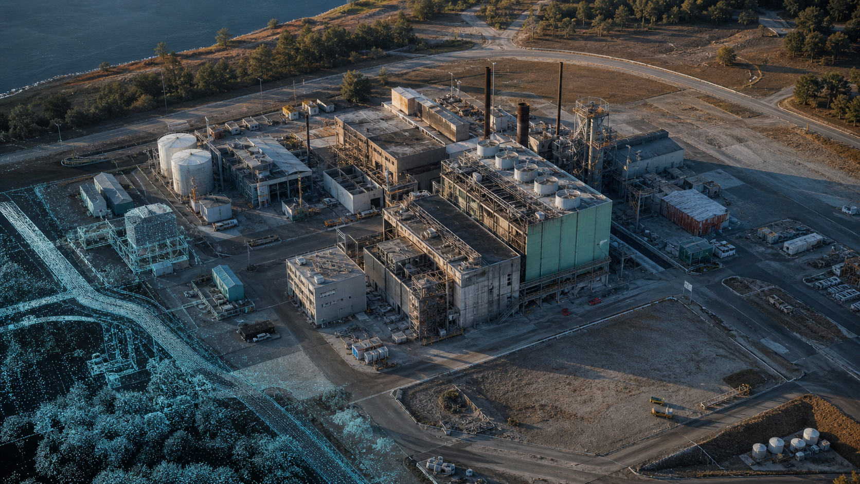 Industrial facility transitioning into a precise point-cloud record